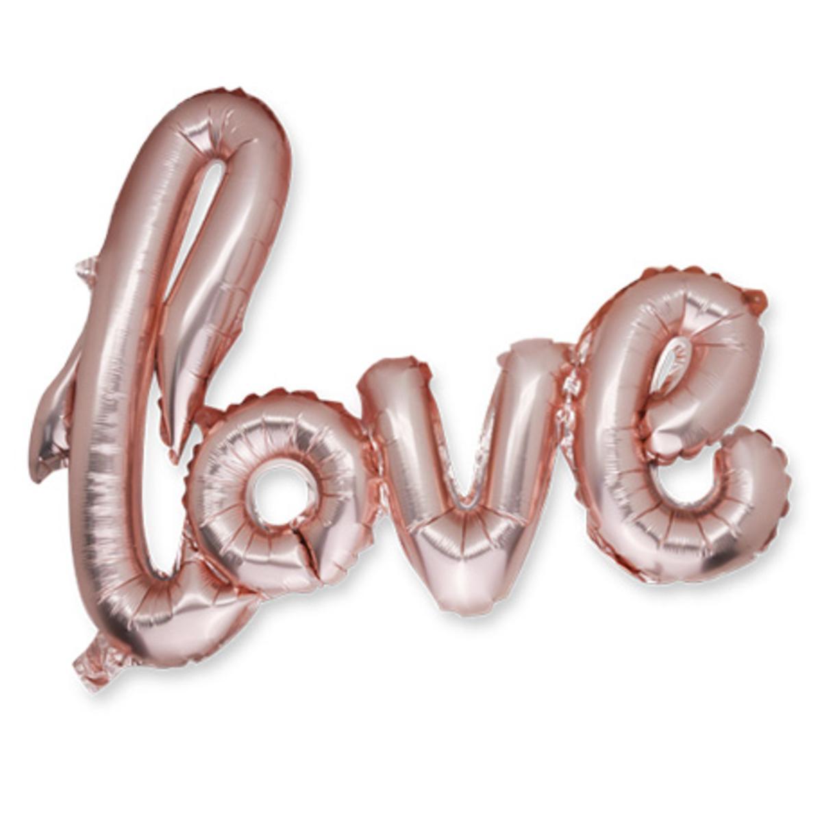 Ballon festif ''Love'' - L 1 m x l 67.6 cm - Rose