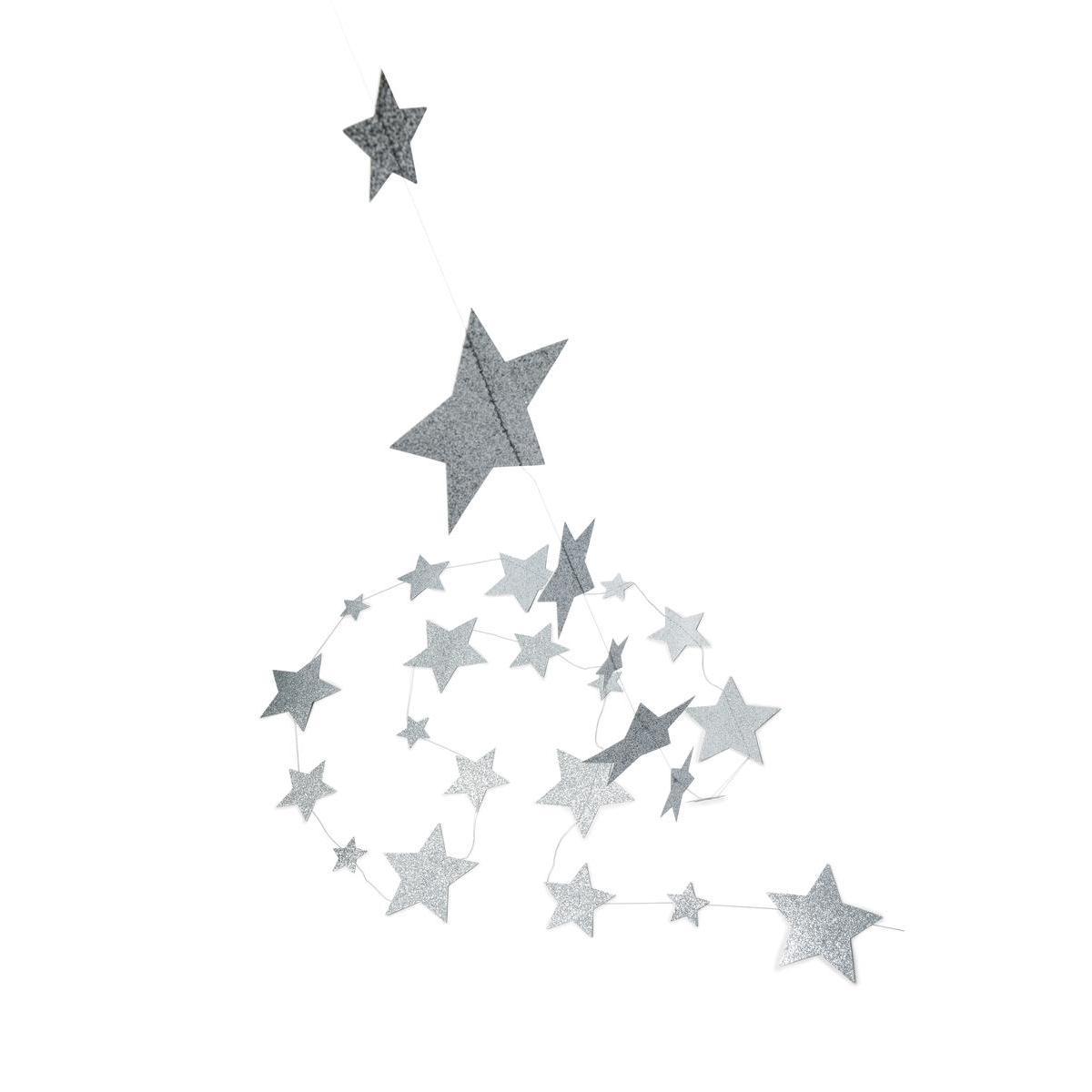 Guirlande 45 étoiles - Gris