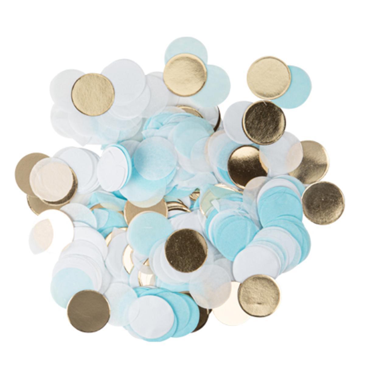 Confetti reflets métallisés - 3 cm - Bleu