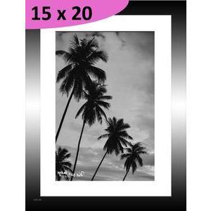 Tableau Palmiers - L 15 x P 1.5 x l 20 cm - Noir, blanc - VUE SUR IMAGE