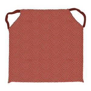 Galette de chaise Paon - 40 x H 4 x 40 cm - Différents coloris - Rouge