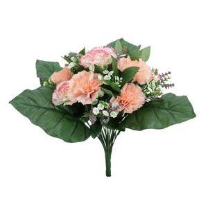 Bouquet Œillets et brins Lavande - H 37 cm - Rose