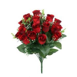 Bouquet de Roses et Gypsophiles - H 45 cm - Rouge, Rose, Blanc