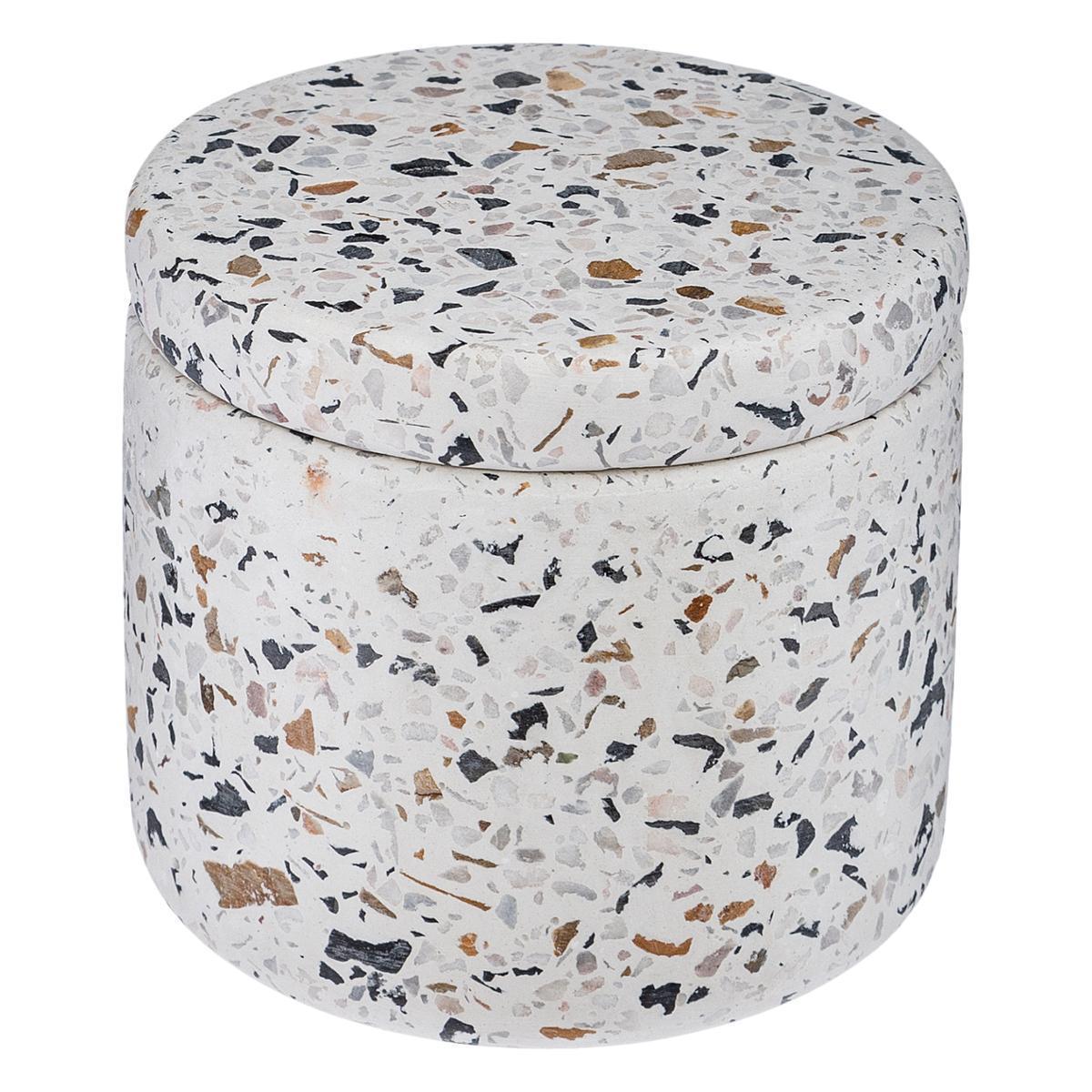 Boite terrazzo H 10 granite