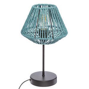 Lampe droite métal Jily bleue H 34 cm