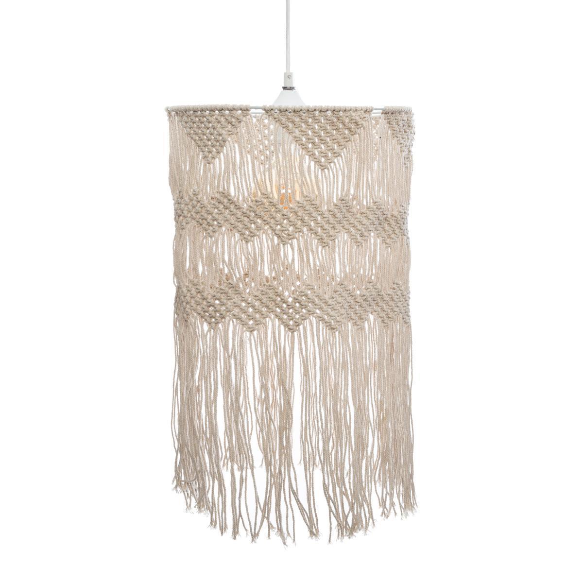 Suspension macramé Nais ivoire ø 30 cm