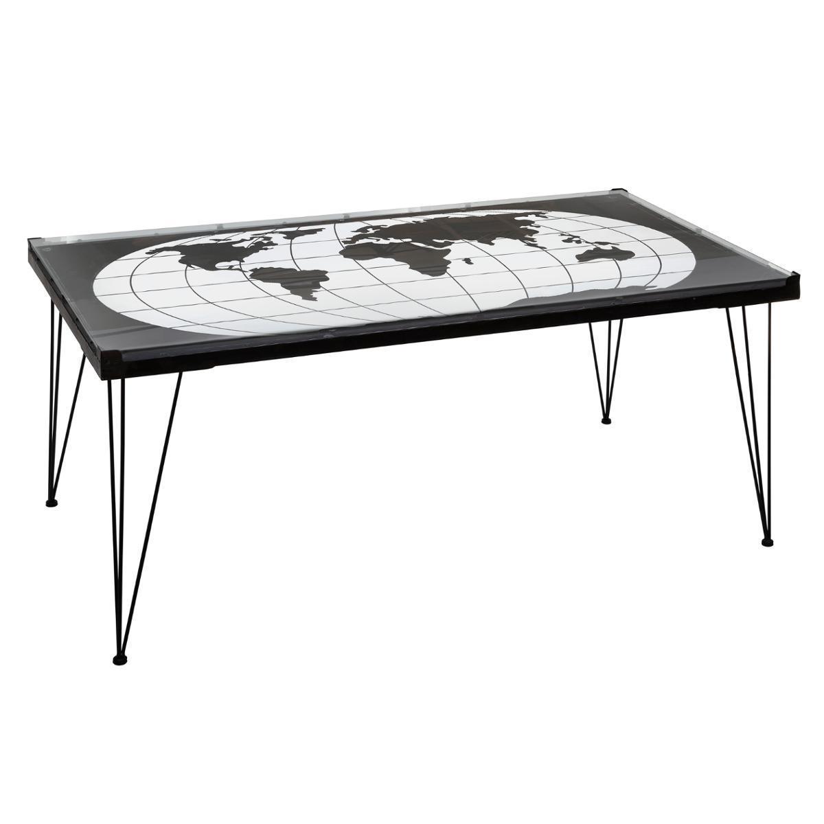 Table basse metal rectangle