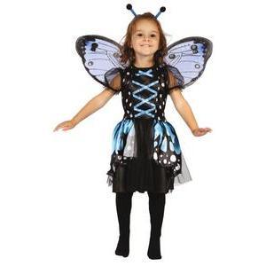 Costume de papillon - Taille bébé (92 à 104 cm) - L 48 x H 3 x l 44 cm - Noir, bleu - PTIT CLOWN