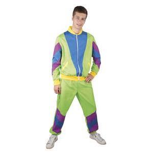 Costume survêtement homme des années 80 - Taille adulte unique - L 40 x H 2 x l 29 cm - Multicolore - PTIT CLOWN