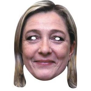 Masque carton Marine Le Pen - Taille adulte unique - L 30 x l 25 cm - Multicolore - PTIT CLOWN