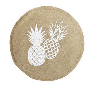 Set de table jute à imprimé Ananas spirit - ø 38 cm - Multicolore