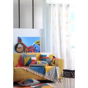 Colorblock Voilage - L 260 x l 140 cm - Jaune