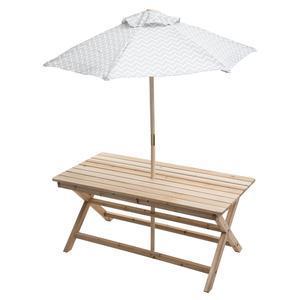 Ensemble repas et parasol en bois pour enfant - HESPERIDE