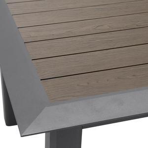 Table Allure - 160/254 x 115 x H 77 cm - Marron muscade, gris mastic - HESPERIDE