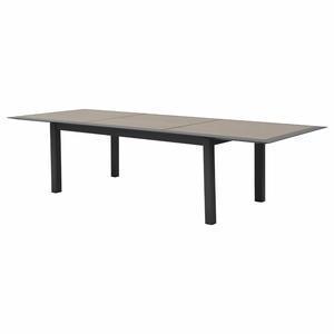 Table Allure - 216/316 x 115 x H 77 cm - Marron muscade, gris mastic - HESPERIDE