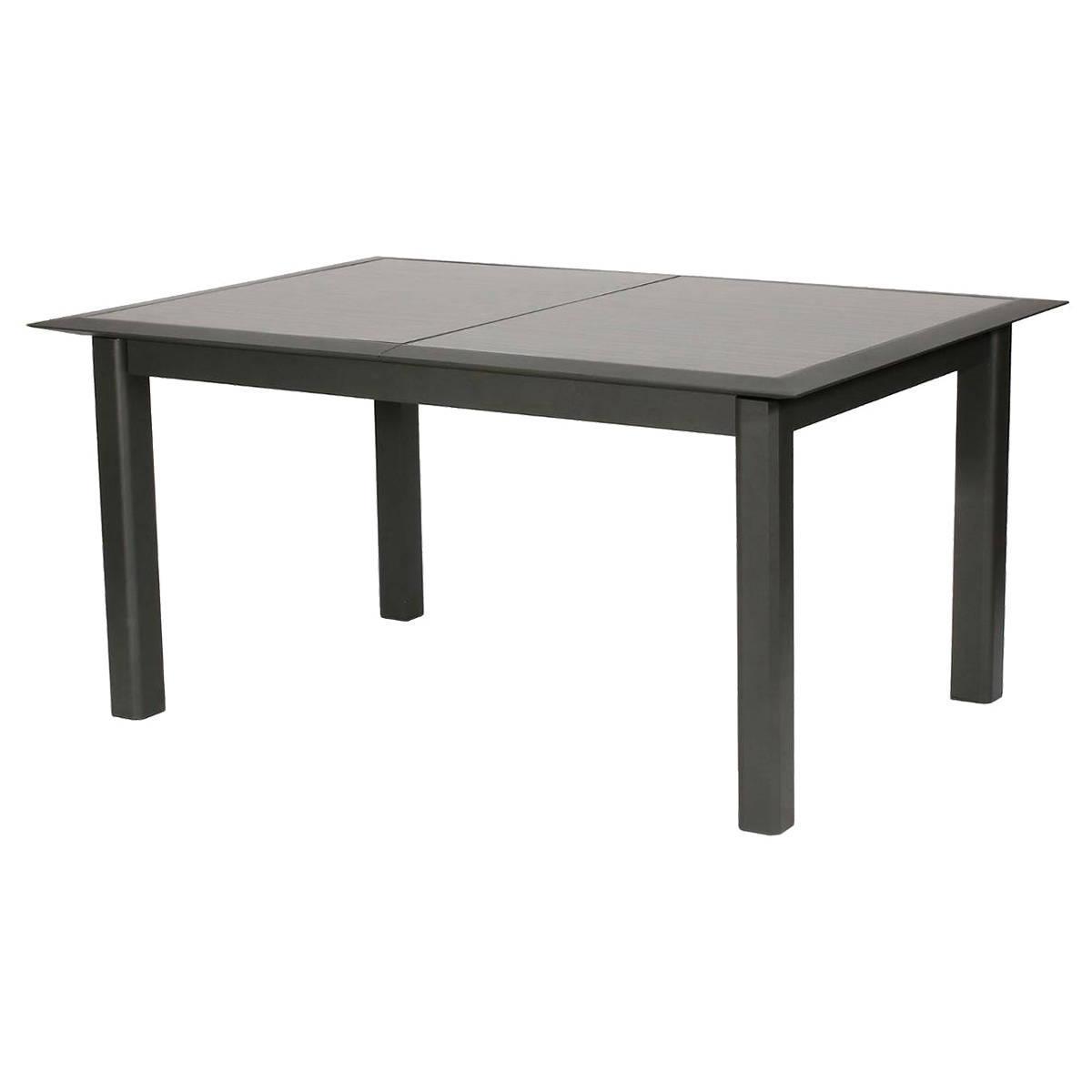 Table Allure - 160/254 x 115 x H 77 cm - Gris cendré, graphite - HESPERIDE
