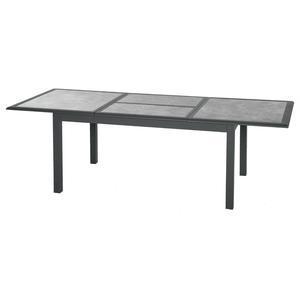 Table extensible Azua - 160/240 x 100 x H 75 cm - Gris stone, graphite - HESPERIDE