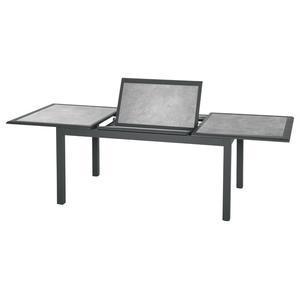 Table extensible Azua - 160/240 x 100 x H 75 cm - Gris stone, graphite - HESPERIDE