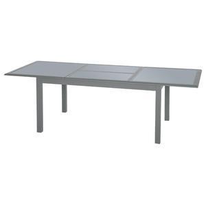 Table extensible Azua - 160/240 x 100 x H 75 cm - Gris silver - HESPERIDE