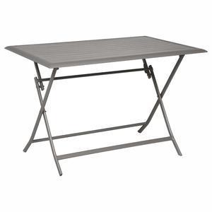 Table pliante Azua - 150 x H 71 x 80 cm - Différents modèles - Marron tonka - HESPERIDE