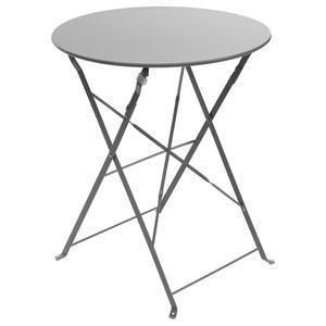 Table Camargue ronde - ø 60 x H 71 cm - Gris graphite - HESPERIDE