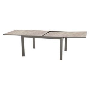 Table Évasion - 140/280 x 109 x H 75 cm - Gris, beige - HESPERIDE