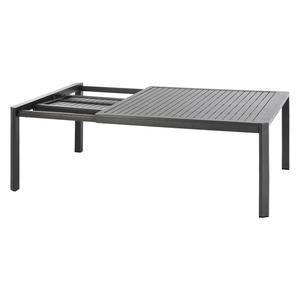 Table extensible Seville - 152/223 x 150 x H 75 cm - Gris graphite - HESPERIDE