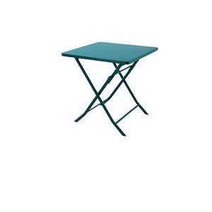 Table carrée Greensboro - 70 x 70 cm - Bleu canard - HESPERIDE
