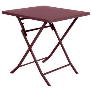 Table Greensboro carrée - 70 x 70 x H 71 cm - Rouge bordeaux - HESPERIDE