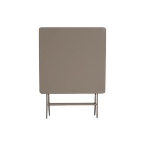 Table Greensboro carrée - 70 x 70 x H 71 cm - Marron taupe - HESPERIDE
