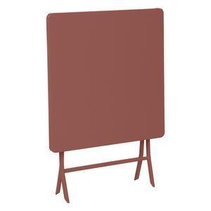 Table Greensboro carrée - 70 x 70 x H 71 cm - Rouge terracotta - HESPERIDE