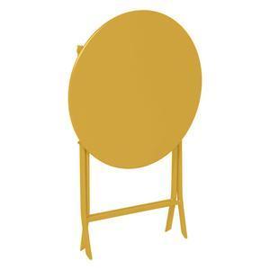 Table Greensboro ronde - ø 60 x H 71 cm - Jaune moutarde - HESPERIDE