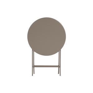 Table Greensboro ronde - ø 60 x H 71 cm - Marron taupe - HESPERIDE