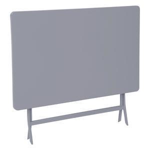 Table Greensboro rectangulaire - 110 x 70 x H 71 cm - Gris galet - HESPERIDE