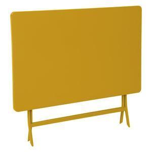 Table Greensboro rectangulaire - 110 x 70 x H 71 cm - Jaune moutarde - HESPERIDE