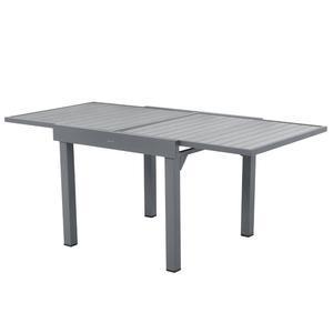 Table Piazza extensible - 90/180 x 90 x H 75 cm - Gris - HESPERIDE