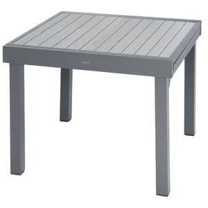 Table Piazza extensible - 90/180 x 90 x H 75 cm - Gris - HESPERIDE