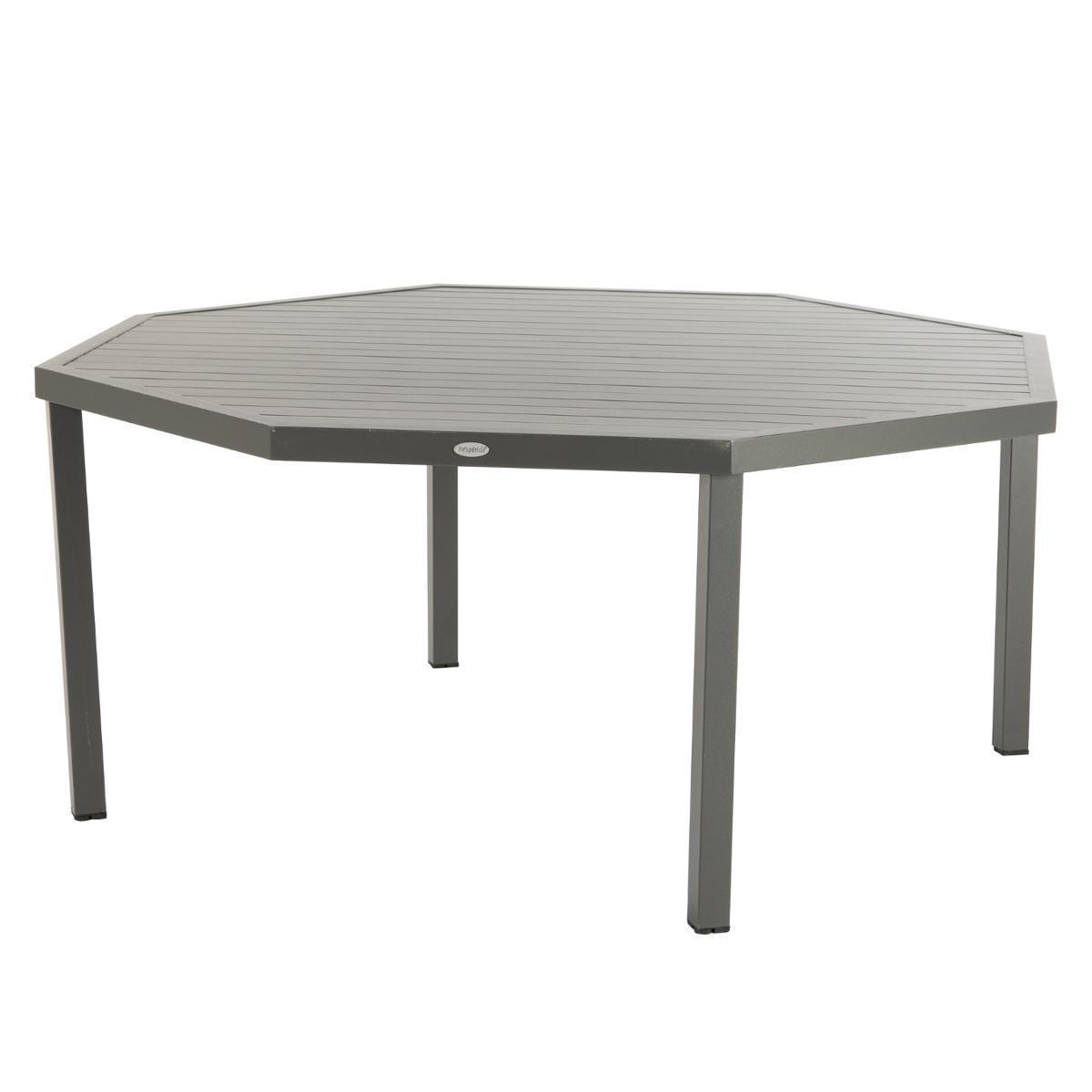 Table Piazza fixe - 158 x 158 x H 73 cm - Marron tonka - HESPERIDE