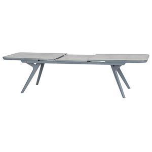 Table extensible Pulpy - 232/299 x 100 x H 76.5 cm - Gris - HESPERIDE