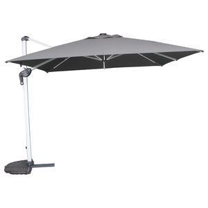 Parasol déporté Équador LED - 300 x 300 x H 265 cm - Gris ardoise - HESPERIDE