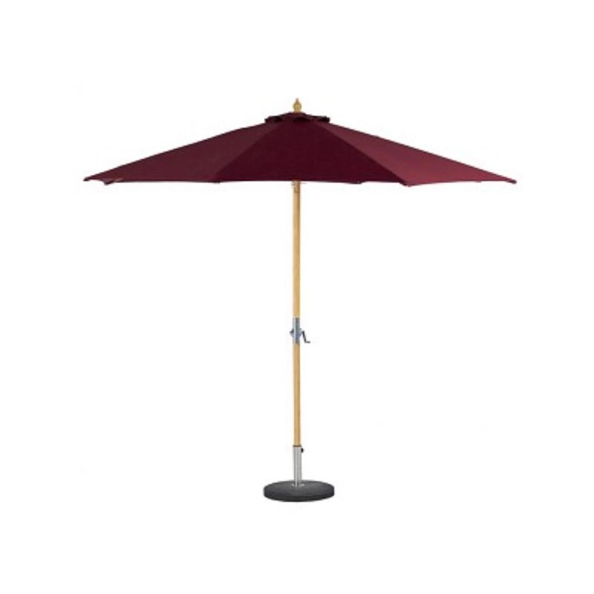 Parasol Tinaei - ø 3 x H 2.52 m - Rouge bordeaux - HESPERIDE