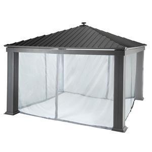 Moustiquaire pour tonnelle Patia 4 x 4 m - L 2.1 x H 1.9 m - Gris - HESPERIDE