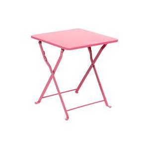 Table d'appoint Nindiri - L 40 x l 40 x H 45 cm - Rose - HESPERIDE