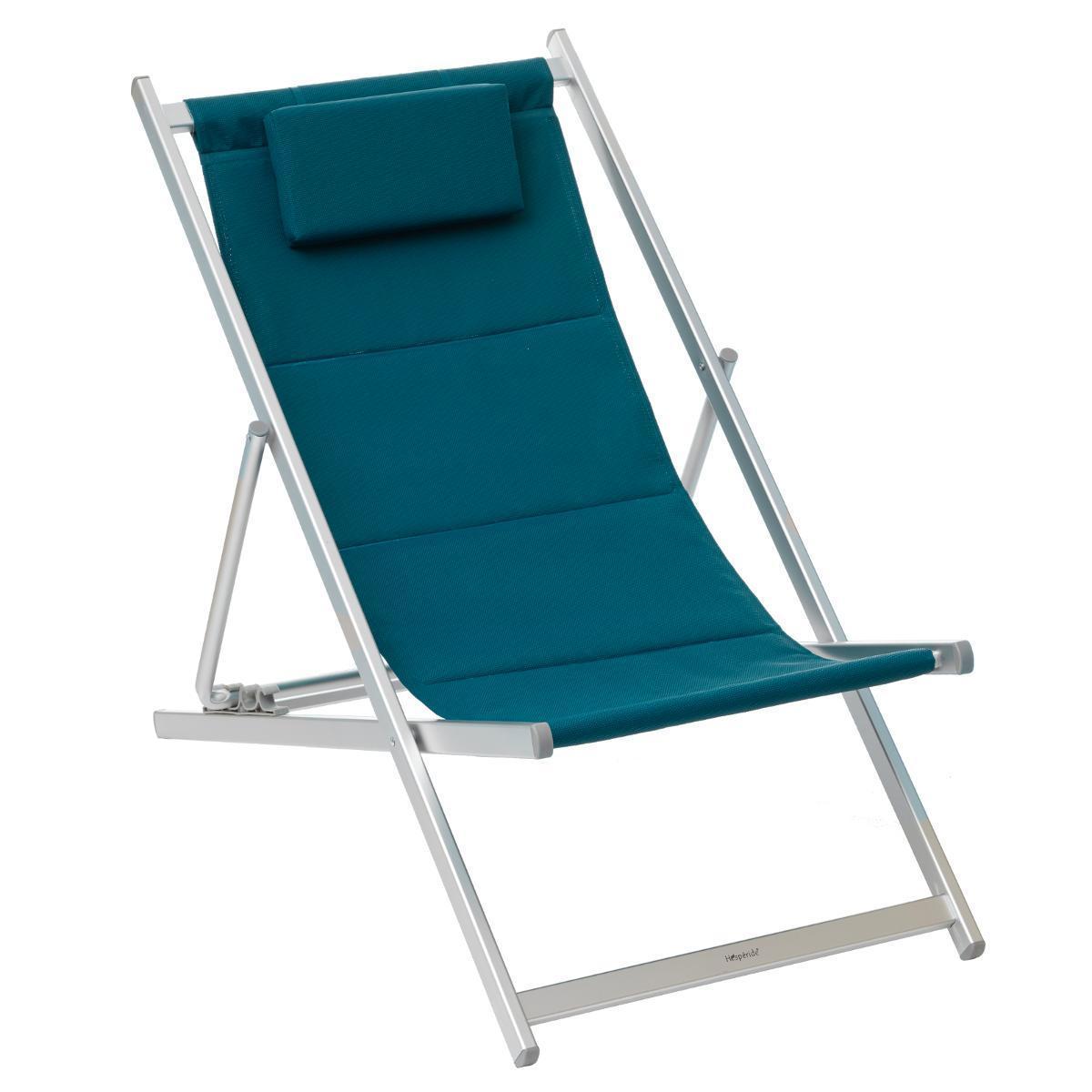 Chilienne Honolulu - L 60.5 x P 109 x H 99 cm - Bleu canard - HESPERIDE