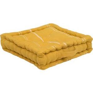 Coussin de sol - 40 x 40 x H 10 cm - Différents coloris - Jaune miel