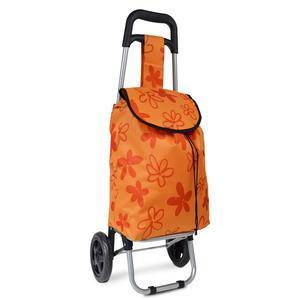 Chariot courses extra light imprimé orange - L 33 x H 87 x 26 cm