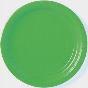Assiettes carton rondes vert granny diam 28 cm x 8 pièces Gappy