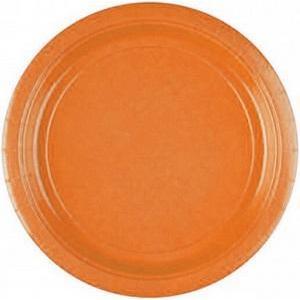 Assiettes carton rondes orange diam 28 cm x 8 pièces Gappy