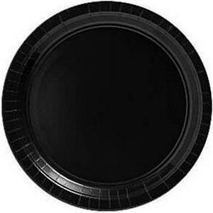 Assiettes carton rondes noir diam 28 cm x 8 pièces Gappy