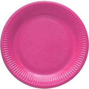 Assiettes carton rondes fuchsia diam 18 cm x 8 pièces Gappy